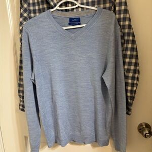 Apt. 9 Men's Light Blue Sweater 30%Merino Wool. Seriously soft
